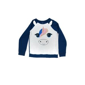 Justice Girls Fashion Unicorn Sweatshirt Blue S 10